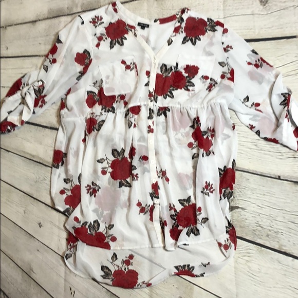torrid Tops - Torrid white floral sheer top size 3 (3X)